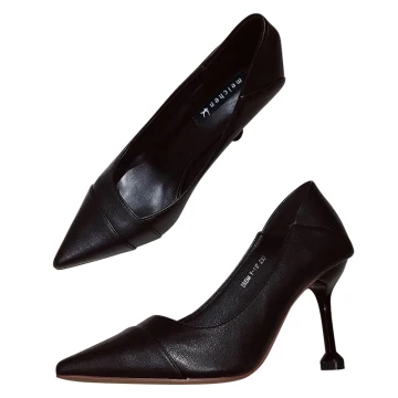 Simple Noire Bureau Ol Escarpins Talons Hauts 2021 8 Cm Talons Aiguilles À Bout Pointu Escarpins