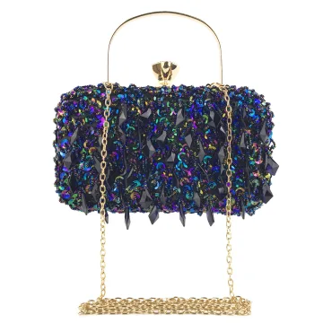 Scintillantes Multi Couleurs Paillettes Carrés Cocktail Pochette 2021