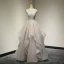 Chic / Beautiful Grey Prom Dresses 2017 Formal Dresses Evening Dresses  A-Line / Princess Scoop Neck Sleeveless Beading Ruffle Backless Organza