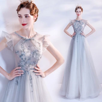 Vintage Originale Argenté Robe De Bal 2021 Princesse Encolure Dégagée Noeud Perlage Perle Faux Diamant Paillettes Sans Manches Dos Nu Longue Promo Robe De Ceremonie