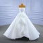 High End Weiß Fallende Rüsche Brautkleider / Hochzeitskleider 2021 Ballkleid Rüschen Bandeau Ärmellos Rückenfreies Lange Hochzeit