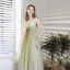 Chic / Beautiful Green Prom Dresses 2021 A-Line / Princess Strapless Beading Sequins Appliques Sleeveless Backless Floor-Length / Long Prom Formal Dresses