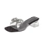 Sexy Black Casual Rhinestone Bow Womens Sandals Slipper & Flip flops 2021 5 cm Stiletto Heels Open / Peep Toe High Heels