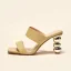 Modest / Simple Tan Casual Womens Sandals 2021 8 cm Stiletto Heels Open / Peep Toe Sandals High Heels