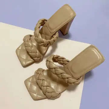 Eenvoudige Abrikoos Beige Toevallig Sandalen Dames 2021 10 Cm Naaldhakken Stiletto Peep Toe Sandalen Hoge Hakken