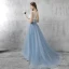 Bohême 2 Pièces Robe De Bal 2017 Princesse Sans Manches Perlage Perle Fleur Volants Robe De Ceremonie Train De Balayage