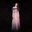 Scintillantes Dégradé De Couleur Rougissant Rose Robe De Soirée 2019 Princesse De l'épaule Glitter Paillettes Manches Courtes Dos Nu Longue Robe De Ceremonie