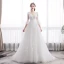 Élégant Ivoire Robe De Mariée 2019 Princesse V-Cou En Dentelle Fleur Manches de cloche Dos Nu Train De Balayage