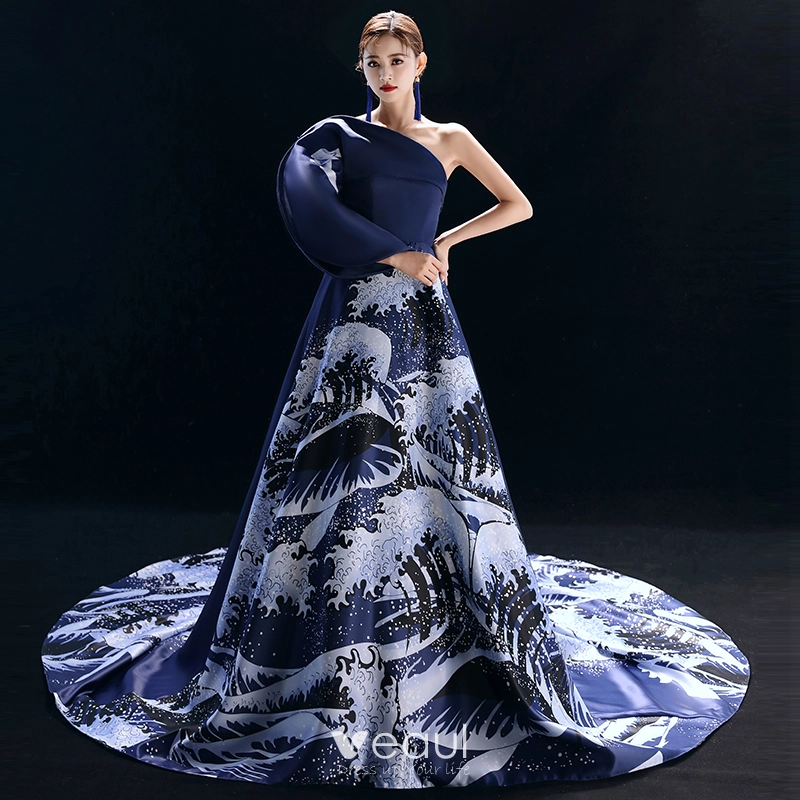 Veaul Vintage Retro Chinese A Line Evening Dress