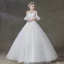 Elegant Elfenben Brudekjoler 2018 Ballkjole Beading Paljetter Kjæreste Ryggløse Korte Ermer Lange Bryllup