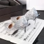 Sparkly Sølv Brudesko 2019 Glitter Paljetter Sløyfe 9 cm Stiletthæler Spisse Bryllup Pumps