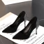 Chic / Belle Noire Daim Soirée Escarpins 2019 Gland 10 cm Talons Aiguilles À Bout Pointu Escarpins