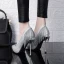 Glittrande Silver Brudskor 2019 Glittriga / Glitter Paljetter Tassel 10 cm Stilettklackar Spetsiga Bröllop Pumps