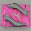 Sparkly Sølv Brudesko 2019 Paljetter 7 cm Stiletthæler Spisse Bryllup Pumps