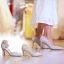 Charmant Zilveren Rhinestone Bruidsschoenen 2019 Leer Pailletten 9 cm Naaldhakken / Stiletto Spitse Neus Huwelijk Pumps