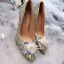 Glitter Champagne Handgemaakt Kristal Bruidsschoenen 2019 Pailletten Rhinestone 8 cm Naaldhakken / Stiletto Spitse Neus Huwelijk Pumps