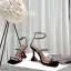 Sexy Noire Cocktail Faux Diamant Sandales Femme 2021 9 cm Talons Aiguilles Bride Cheville Peep Toes / Bout Ouvert Escarpins Talons Hauts
