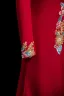 Vintage / Retro Burgundy Beading Sequins Lace Flower Evening Dresses 2025 Trumpet / Mermaid High Neck Long Sleeve Floor-Length / Long Evening Party Formal Dresses