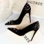 Chic / Beautiful Black Suede Prom Pumps 2019 Rhinestone 10 cm Stiletto Heels Pointed Toe Pumps
