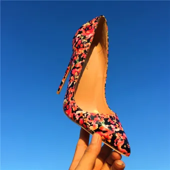 Chic Beautiful Multi Colors Prom Pumps 2019 Leather 10 Cm Stiletto Heels Pointed Toe Pumps