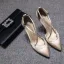 Schöne Champagner Freizeit Hochhackige 2019 X-Riemen 8 cm Stilettos Spitzschuh Damenschuhe