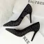 Schöne Schwarz Freizeit Durchbohrt Pumps 2019 Wildleder Strass 9 cm Stilettos Spitzschuh Pumps