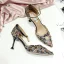 Chic / Beautiful Black Evening Party Womens Shoes 2019 Ankle Strap Pearl Rhinestone 5 cm Stiletto Heels Pointed Toe High Heels