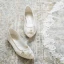 Elegante Weiß Brautschuhe 2019 Spitze Perle Strass Pailletten Spitzschuh Hochzeit High Heels