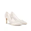 Elegant White Wedding Shoes 2019 Leather Rhinestone 8 cm Stiletto Heels Pointed Toe Wedding Pumps