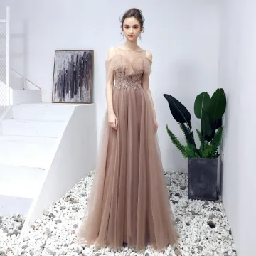 Élégant Robe De Bal 2019 Princesse Encolure Dégagée Perlage Paillettes En Dentelle Fleur Manches Courtes Dos Nu Longue Robe De Ceremonie