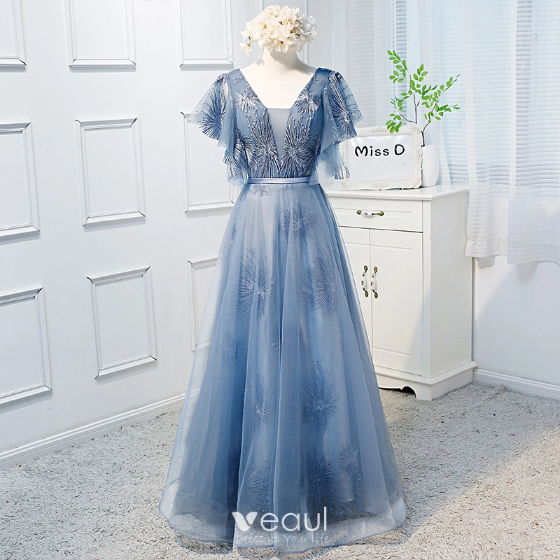 Light blue cheap prom dresses 2019