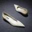 Modest / Simple White Casual Pumps 2019 Leather 4 cm Stiletto Heels Low Heel Pointed Toe Pumps
