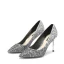 Scintillantes Argenté Cuir Soirée Escarpins 2019 Paillettes 8 cm Talons Aiguilles À Bout Pointu Escarpins