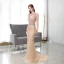 Haut de Gamme Champagne Fait main Perlage Faux Diamant Robe De Soirée 2021 Trompette / Sirène V-Cou Sans Manches Dos Nu Train De Balayage Robe De Ceremonie