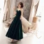 Simple Couleur Unie Vert Foncé de retour Robe De Graduation 2019 Princesse Bretelles Spaghetti Daim Sans Manches Dos Nu Longueur Cheville Robe De Ceremonie