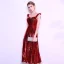 Chic / Belle Bordeaux de retour Robe De Graduation 2019 Princesse Encolure Carrée Paillettes Sans Manches Dos Nu Longueur Cheville Robe De Ceremonie