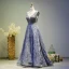 Luxury / Gorgeous Royal Blue Evening Dresses  2019 A-Line / Princess V-Neck Beading Crystal Sleeveless Backless Floor-Length / Long Formal Dresses
