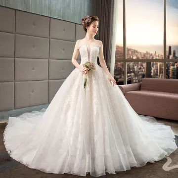Edles Ivory Creme Brautkleider Hochzeitskleider 2019 A Linie Perlenstickerei Perle Pailletten Spitze Blumen Ärmellos Rückenfreies Königliche Schleppe