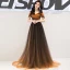 Charmant Dégradé De Couleur Robe De Bal 2019 Princesse De l'épaule Perlage Cristal Manches Courtes Dos Nu Train De Balayage Robe De Ceremonie