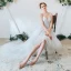 Chic Haute Basse Été Ivoire Plage Robe De Mariée 2019 Princesse Bretelles Spaghetti Perlage Paillettes Appliques En Dentelle Fleur Sans Manches Dos Nu Train De Balayage