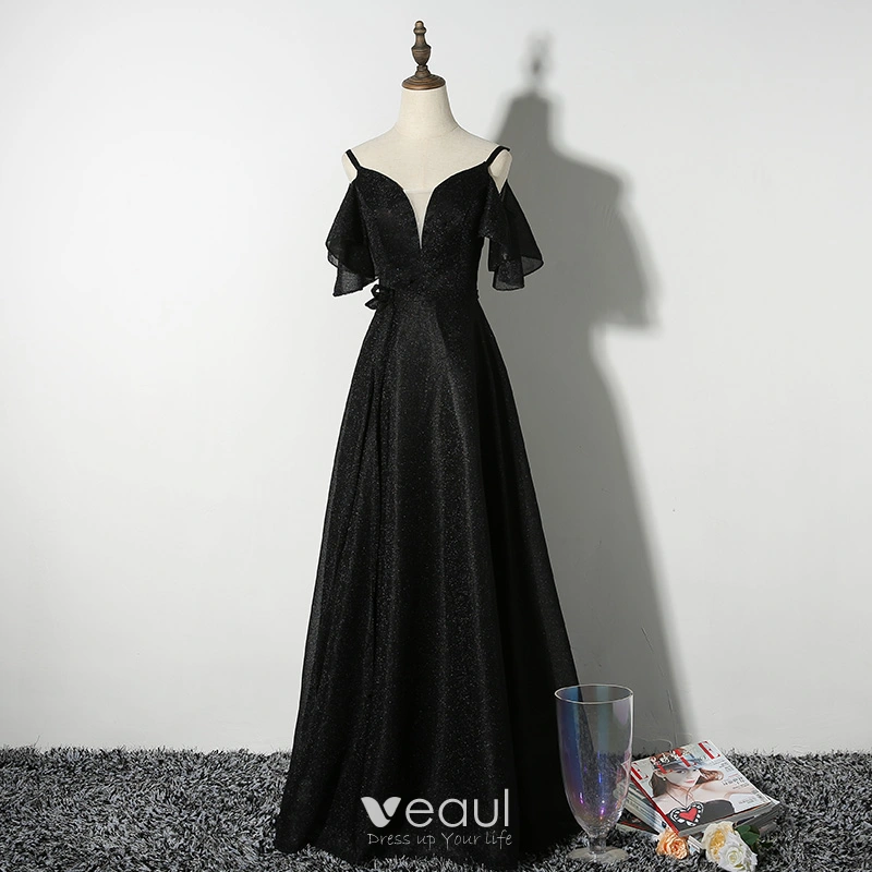 black midi dress long sleeve formal La Lune Lace Back Maxi Dress | Black | Dresses main image 0