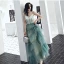 Modern / Fashion Gradient-Color Evening Dresses  2019 A-Line / Princess Spaghetti Straps Bow Sleeveless Backless Floor-Length / Long Formal Dresses