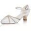 Elegante Ivory / Creme Satin Glanz Brautschuhe 2021 5 cm Thick Heels Spitzschuh Hochzeit Hochhackige