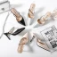 Chic / Beautiful Silver Casual Womens Sandals 2019 Leather Satin Rhinestone 9 cm Stiletto Heels Sandals Pointed Toe
