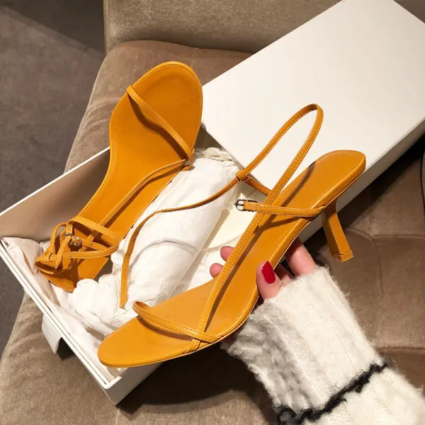 Modern / Fashion Modest / Simple Yellow Casual Womens Sandals 2019 ...