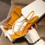 Modern / Fashion Modest / Simple Yellow Casual Womens Sandals 2019 Ankle Strap 6 cm Stiletto Heels Open / Peep Toe Sandals