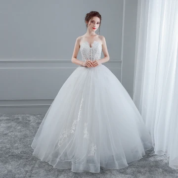 Sexy White Wedding Dresses 2018 Ball Gown Lace Flower Sweetheart Backless Sleeveless Floor Length Long Wedding