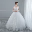 Sexy White Wedding Dresses 2018 Ball Gown Lace Flower Sweetheart Backless Sleeveless Floor-Length / Long Wedding