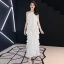 Modern / Fashion Ivory Evening Dresses  2019 Halter Sleeveless Backless Cascading Ruffles Ankle Length Formal Dresses