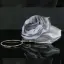 Fée Des Fleurs Argenté Pochette Fleur Faux Diamant Velour Mariage Cocktail Soirée 2019 Accessorize